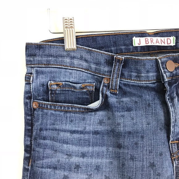 J Brand  Blue Aoki Vin Star Print Skinny Jeans S26 - Picture 3 of 8